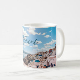 Taza De Café Cute Santorini - Grecia Mug