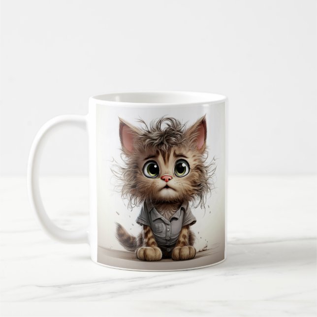 Taza De Café Cute Sassy Kitten (Izquierda)
