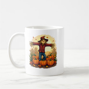 Taza De Café Cute Scarecrow Fall Harvkin Tee