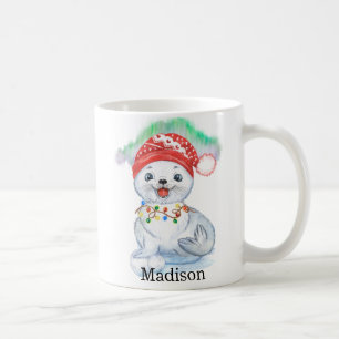 Taza De Café Cute Seal Antártida Chocolate caliente Nombre Café