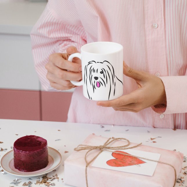 Taza De Café Cute Shaggy Dog Bearded Collie (Subido por el creador)