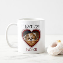 Cute shih tzu love Valentine heart photo