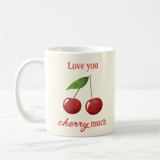 Taza De Café Cute Simple Cherries Love Cherry Photo Valentines