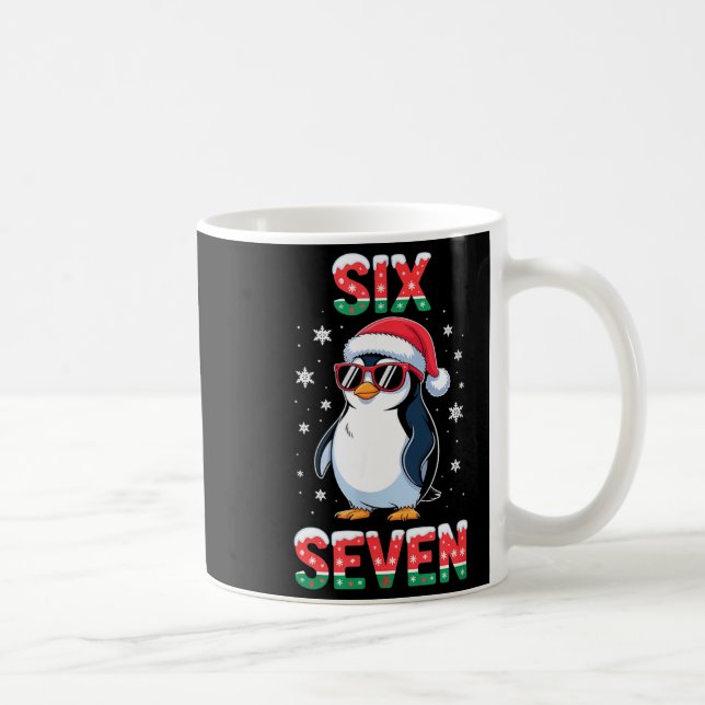 Taza De Café Cute Six Seven 67 Penguin Kids Christmas Holiday  (Derecha)