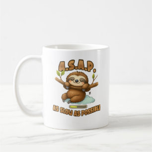 Taza De Café Cute Sloth ASAP � Tan Lento Como Sea Posible Camis