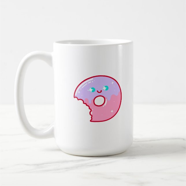 Taza De Café Cute Smiling Donut (Izquierda)