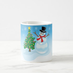Taza De Café Cute Snowman