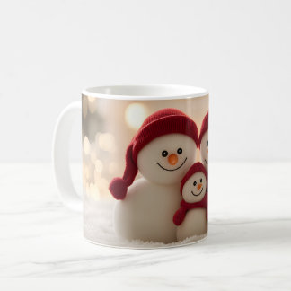 Taza De Café Cute Snowman Family Winter Christmas