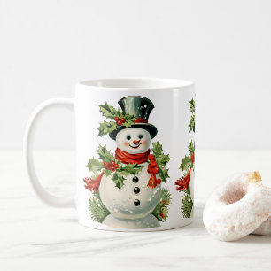 Taza De Café Cute Snowman: Feliz Navidad