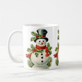 Taza De Café Cute Snowman: Feliz Navidad