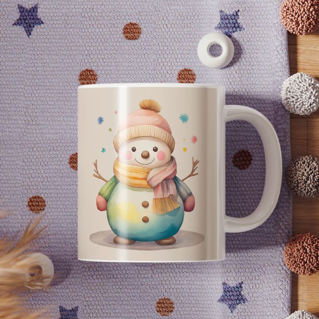 Taza De Café Cute Snowman Let It Snow (Subido por el creador)