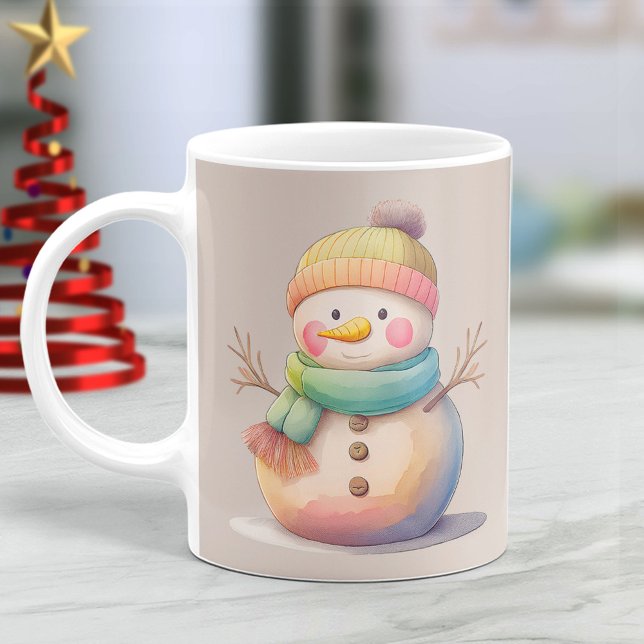 Taza De Café Cute Snowman Let It Snow (Subido por el creador)
