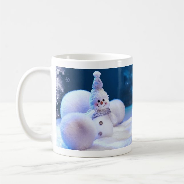 Taza De Café Cute Snowman Winter / Christmas Mug (Izquierda)