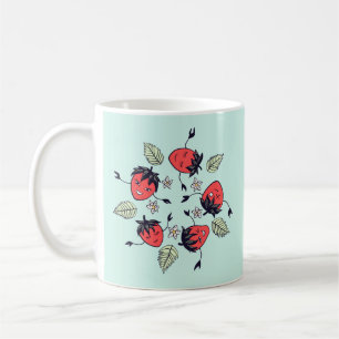 Taza De Café Cute sonriente Personajes de fresa Personalizado d