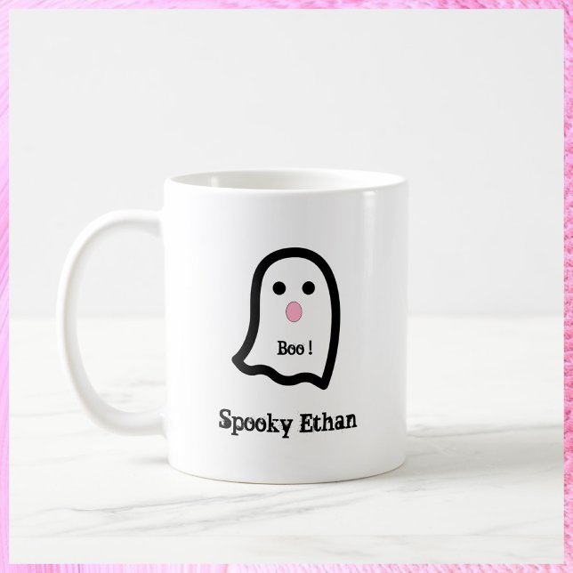 Taza De Café Cute Spooky Ghost Boo (Subido por el creador)