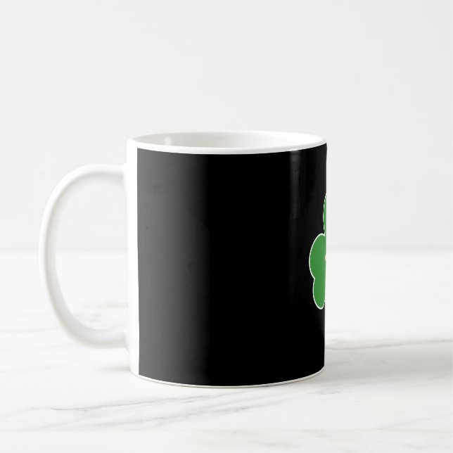 Taza De Café Cute St. Patrick's Day Shamrock Design (Izquierda)