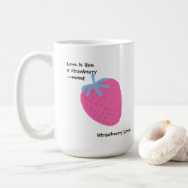 Taza De Café Cute Strawberry Love – Día de San Valentín 