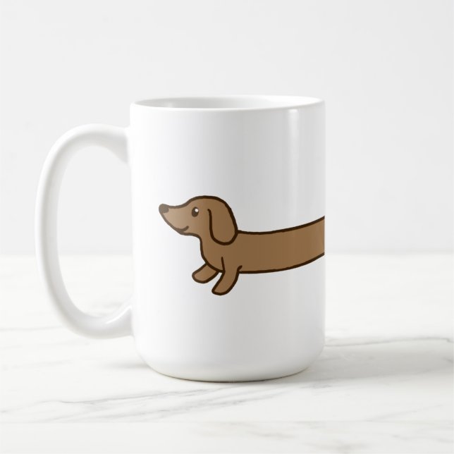 Taza De Café Cute Super Long Dachshund Mug (Izquierda)