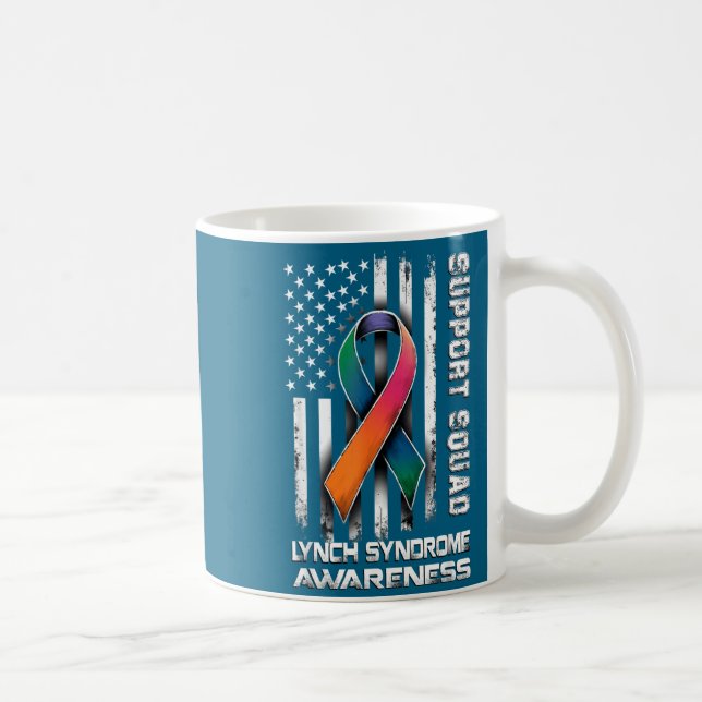 Taza De Café Cute Support Lynch Syndrome Squad Awareness (Derecha)