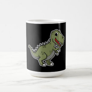 Taza De Café Cute T-Rex Dinosaur Sticker – Funny Cartoon Dino