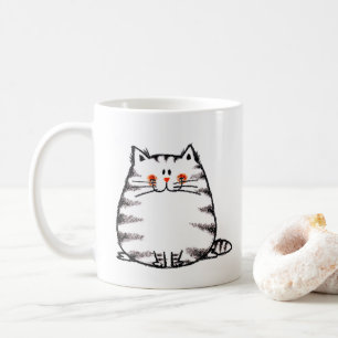 Taza De Café Cute Tabby Cat - Kawaii gatito para los amantes de