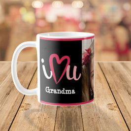 Taza De Café Cute te I Love You Heart Photo