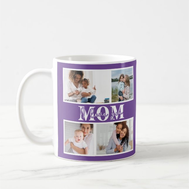 Taza De Café Cute te te amo foto del Día de la Madre (Izquierda)