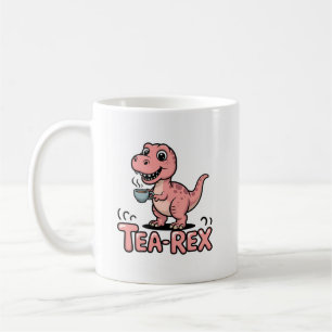Taza De Café Cute Tea-Rex Dinosaurio Rosa – ¡Sorber Sucede!