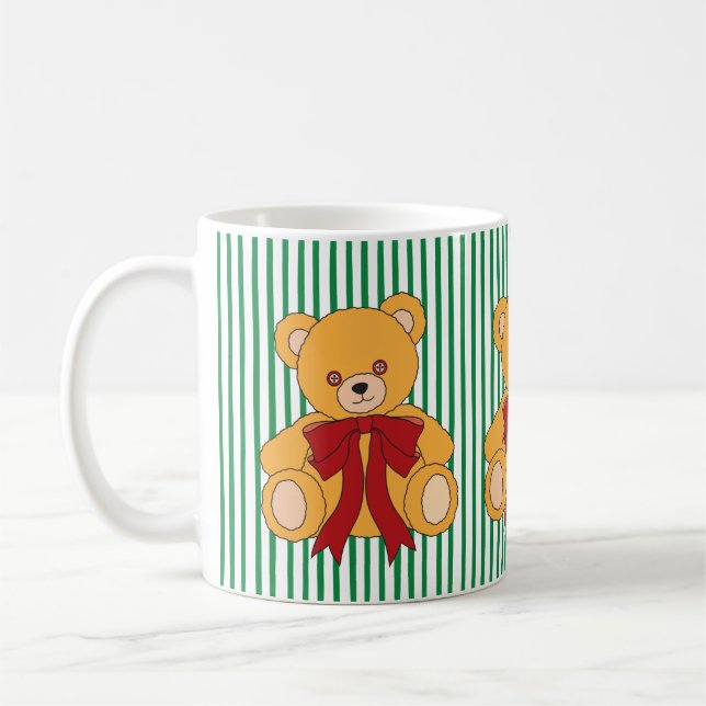 Taza De Café Cute Teddy Bear Christmas  (Izquierda)