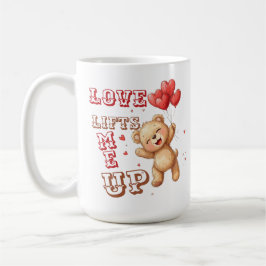 Taza De Café Cute Teddy Bear Love Lifts Mug