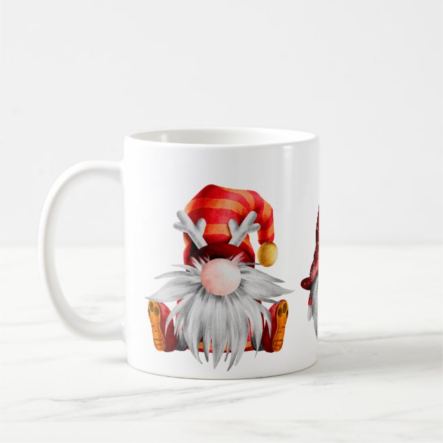 Taza De Café Cute Trio Gnomes  (Izquierda)