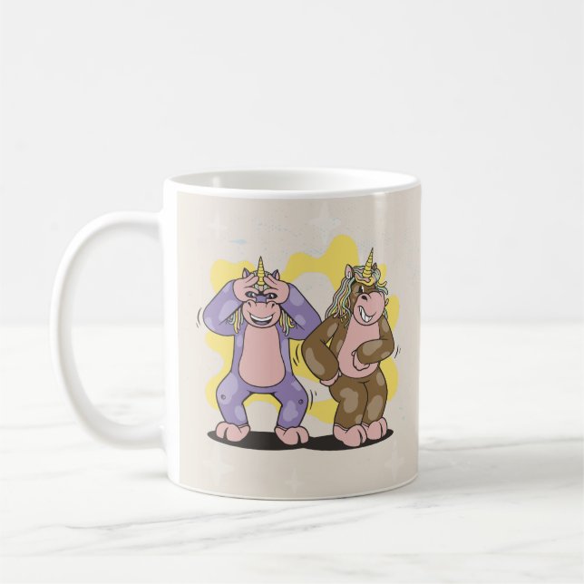 TAZA DE CAFÉ CUTE UNICORN GRIDDY DANCE  (Izquierda)