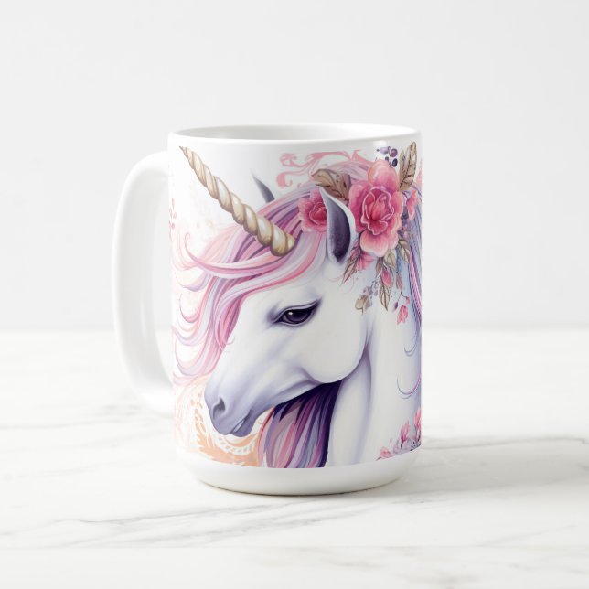 Taza De Café Cute Unicornio Mágico (Anverso izquierdo)