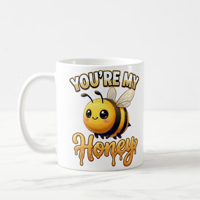 Taza De Café Cute Valentine Bee – You’re My Honey (Izquierda)
