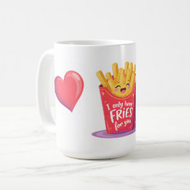 Taza De Café Cute Valentine French Fries Pun