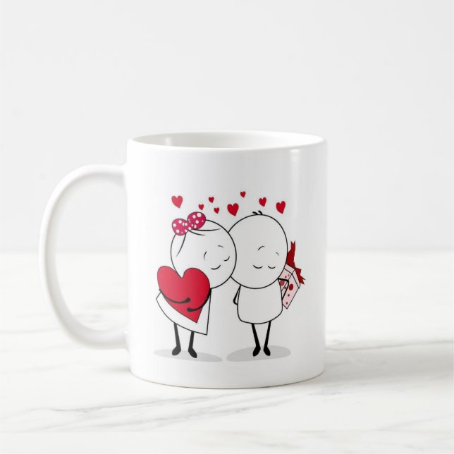 Taza De Café Cute Valentine’s Day Coffee Mug (Izquierda)