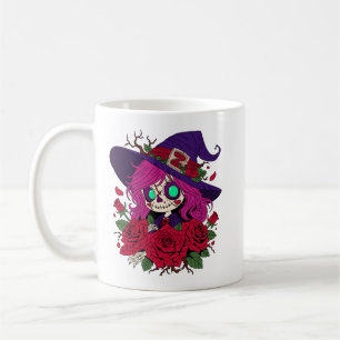 Taza De Café Cute Valentine Witch Zombie
