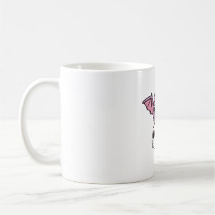 Taza De Café Cute Vampiro Volador Bat con cráneo