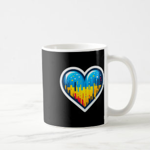 Taza De Café Cute Vintage Abanico Ucraniano Bynner Bandera de U