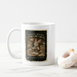 Taza De Café Cute Vintage Bunny Books