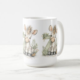 Taza De Café Cute watercolour baby animal alphabet Zebra