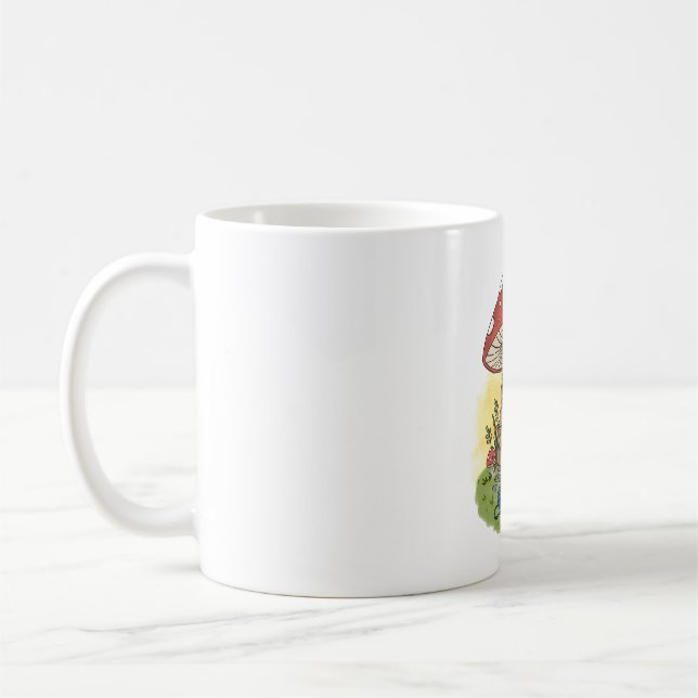 Taza De Café Cute Whimsical Frog Knitting Illustration (Izquierda)