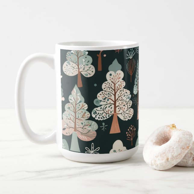 Taza De Café Cute Whimsical Tree (Con donut)