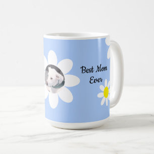 Taza De Café Cute White Daisies mejor foto de la vuelta de la m