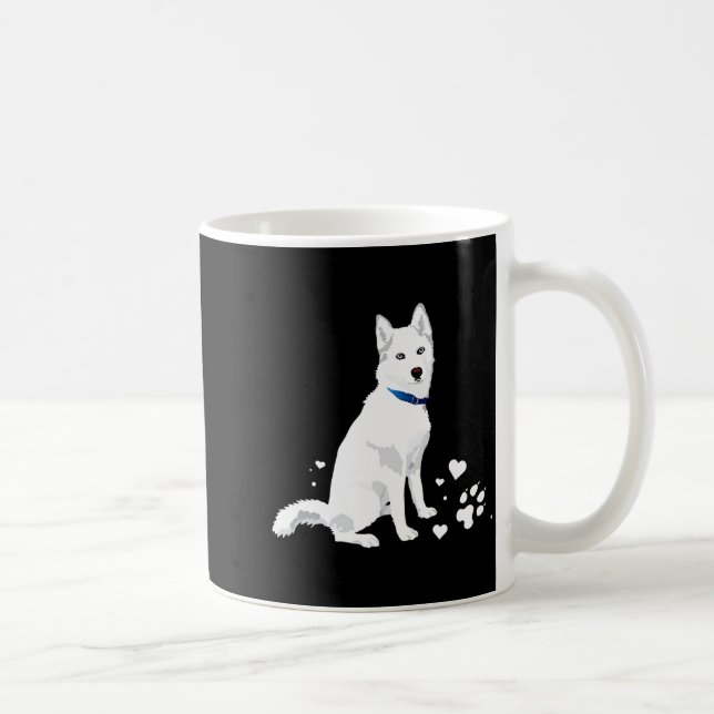 Taza De Café Cute White Siberian Husky Sweet White Snow Dog  (Derecha)