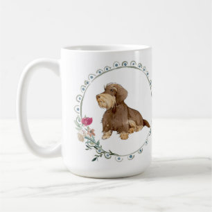 Taza De Café Cute Wirehair Dachshund cerámica mug
