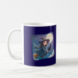 Taza De Café Cute Witch With Cat Mug