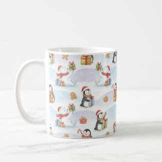 Taza De Café Cute Woodland Animals ChristmasPattern Holiday Mug