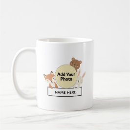 Taza De Café Cute Woodland Animals Custom Photo  Name 