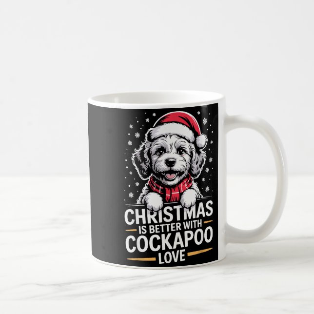 Taza De Café Cute Xmas Puppy Dog Christmas Is Better With Ao Lo (Derecha)